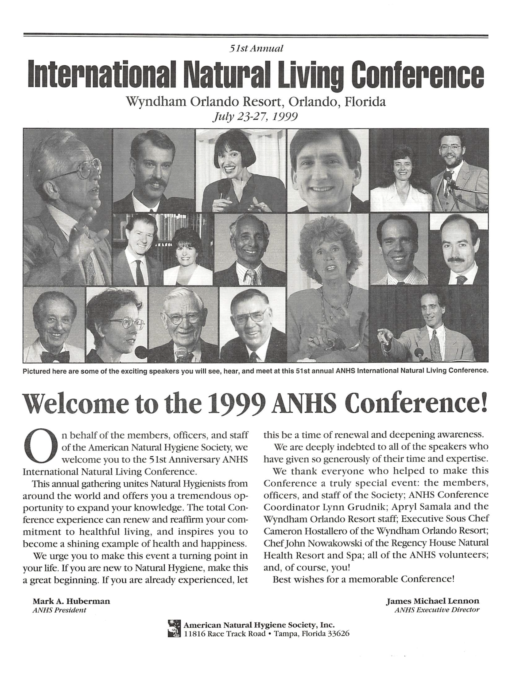 Conference Program. Orlando 1999